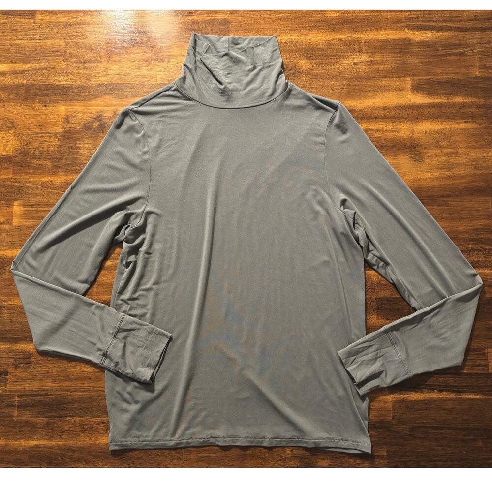 Aerie Women's Large Pullover Turtleneck Modal Stretch Thumbholes Lightweight